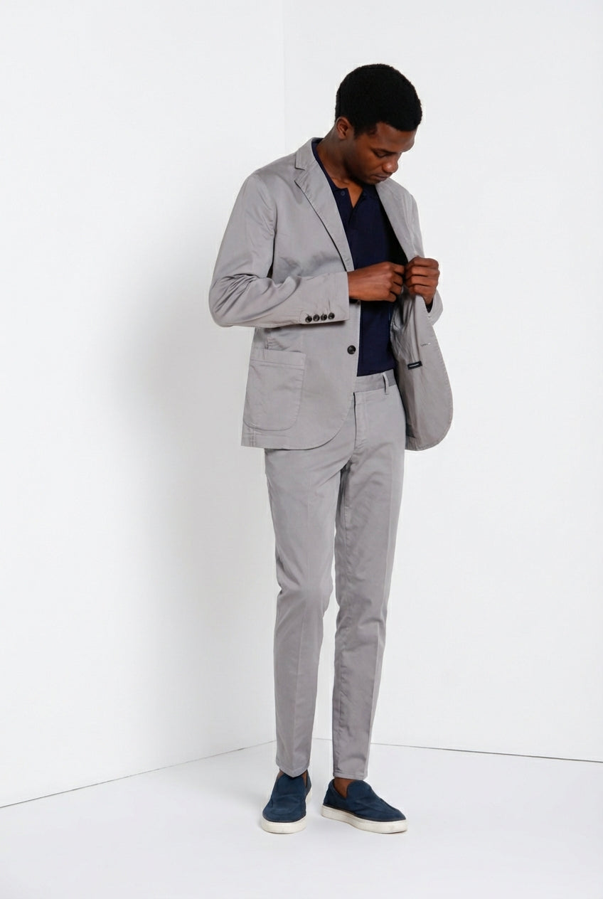 Da Vinci Travel blazer uomo in raso tecnico travel stretch