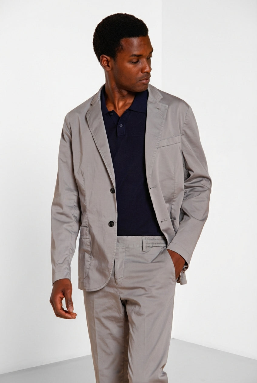 Da Vinci Travel blazer uomo in raso tecnico travel stretch