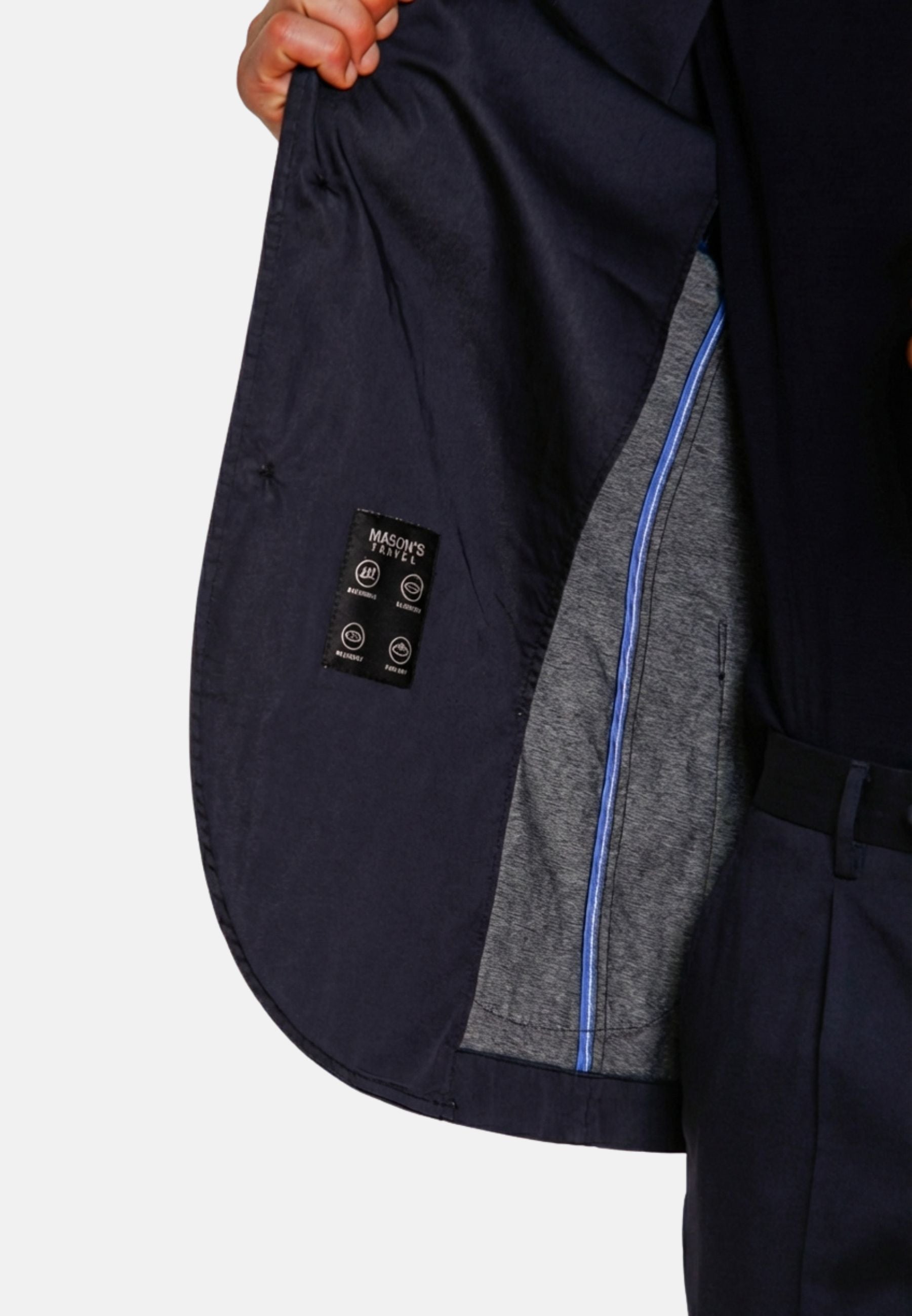 Da Vinci Travel blazer uomo in raso tecnico travel stretch