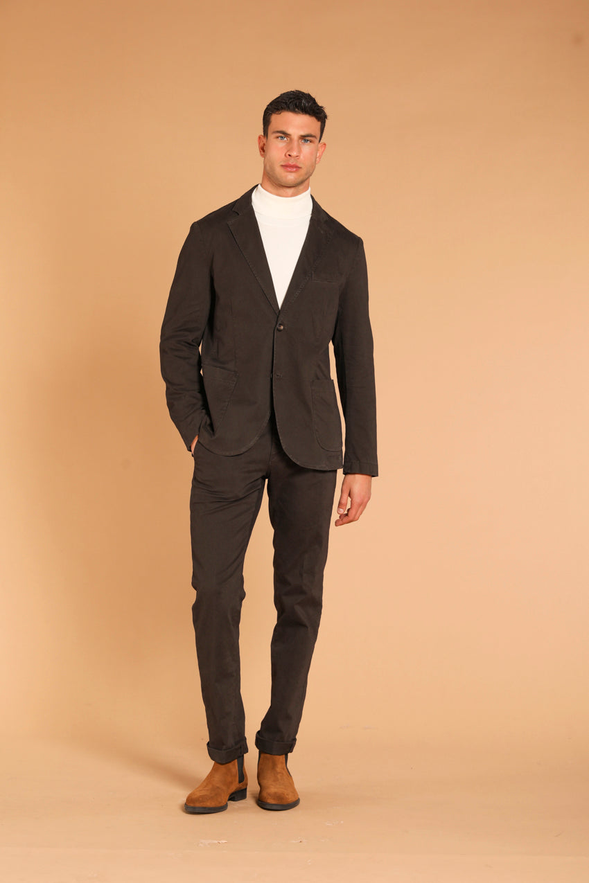 immagine 2 di blazer uomo modello Da Vinci in gabardina, di colore marroncino fit regular di mason's
