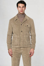 Work Jacket overshirt de hombre en terciopelo de pana ancha