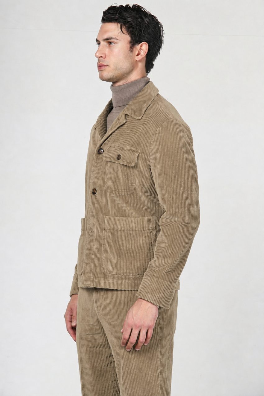 Work Jacket overshirt de hombre en terciopelo de pana ancha
