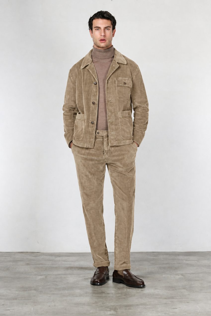 Work Jacket overshirt de hombre en terciopelo de pana ancha