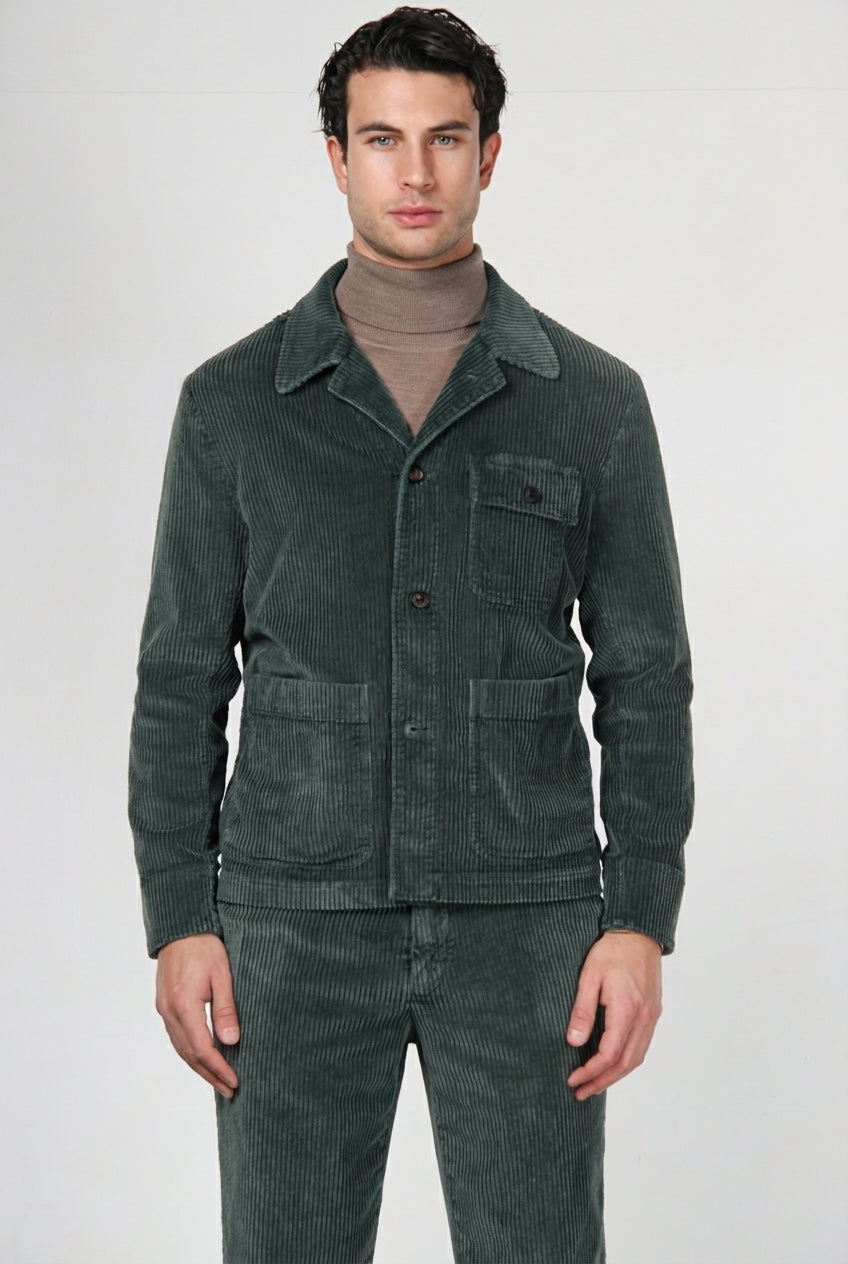 Work Jacket overshirt uomo in velluto a costa larga