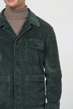 Work Jacket Herren-Overshirt aus breit geripptem Samt