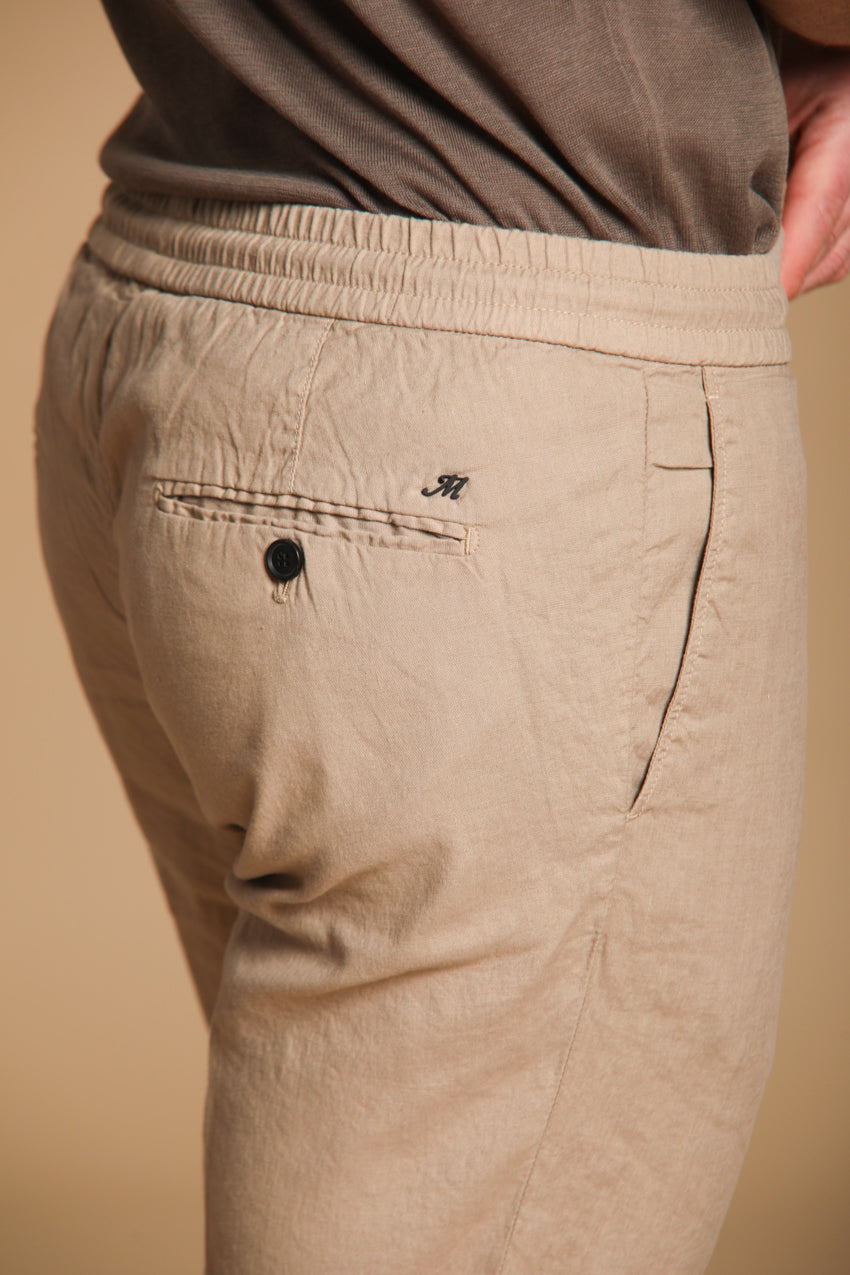 New York Sack men's chino pants in lightweight linen and cotton fabric regular fit