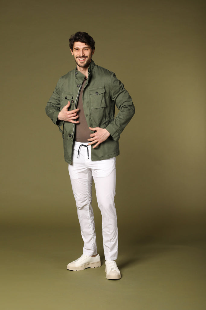 immagine 2 di pantalone chino jogger uomo modello New York Sack bianco fit regular di Mason's