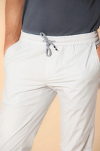 New York Sack men's chino pants in cotton and tencel parachute fabric regular fit