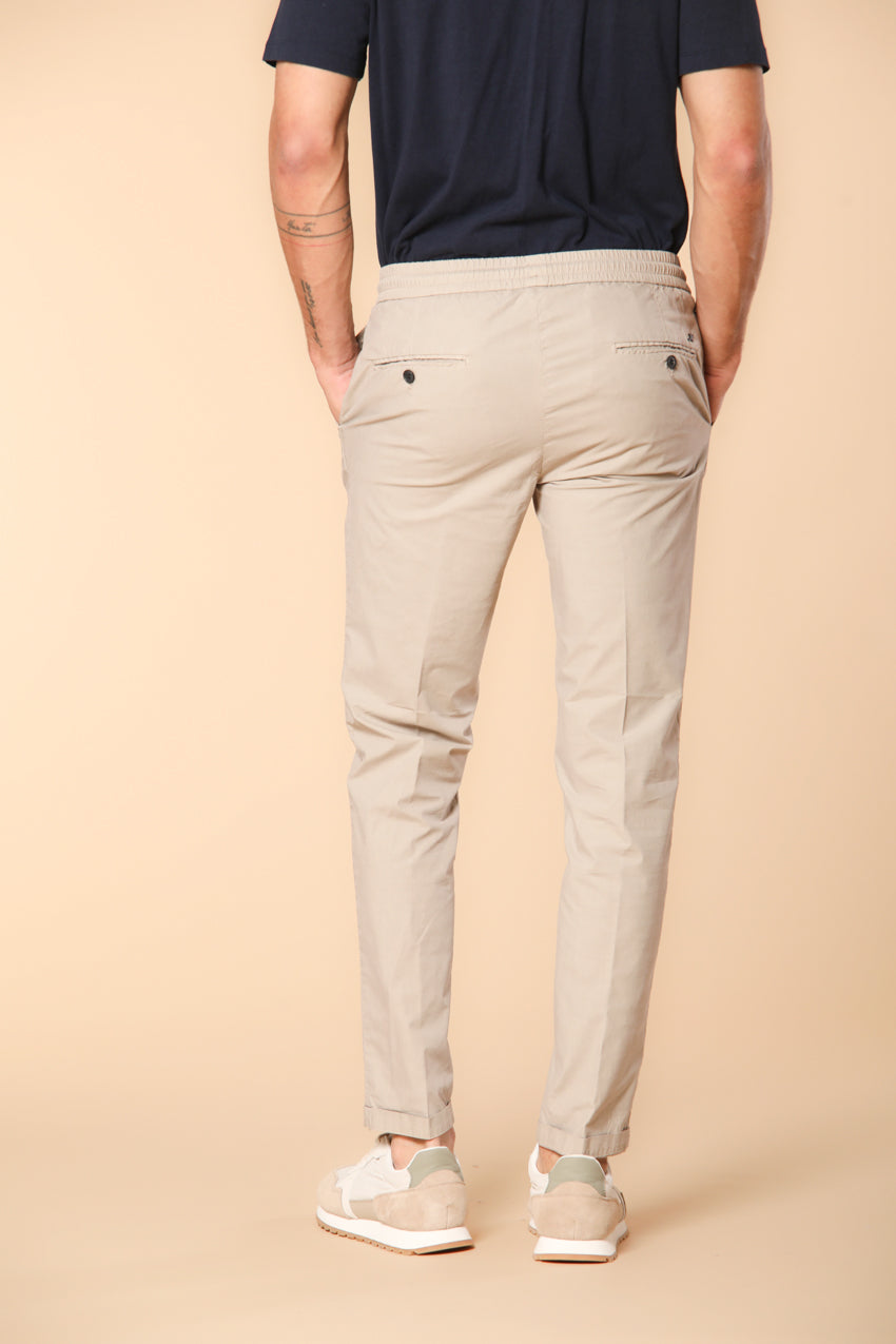 New York Sack pantalone chino uomo in tela paracadute in cotone e tencel regular fit