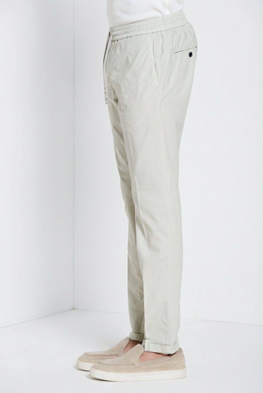 New York Sack pantalón chino jogger hombre en tela de paracaídas de lyocell y algodón regular fit