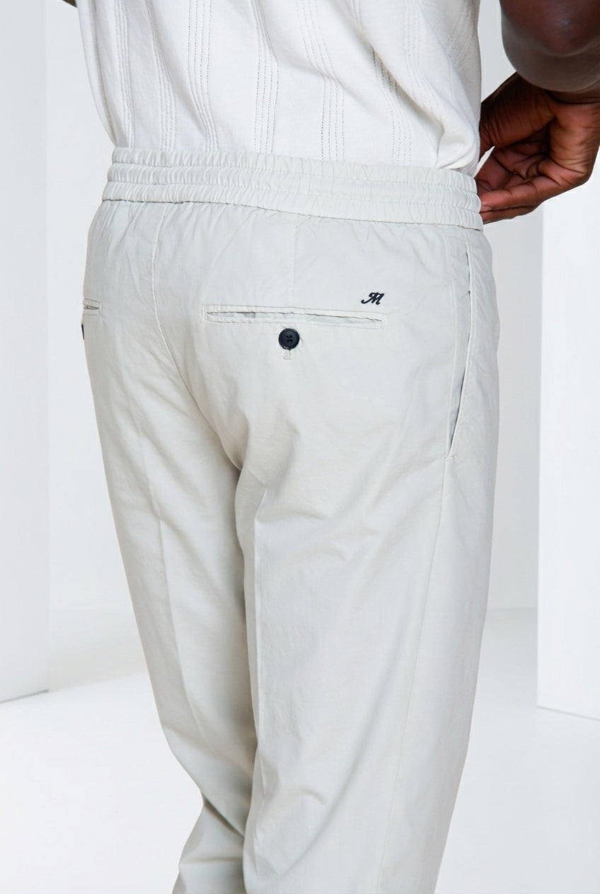 New York Sack pantalón chino jogger hombre en tela de paracaídas de lyocell y algodón regular fit