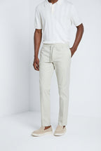 New York Sack pantalón chino jogger hombre en tela de paracaídas de lyocell y algodón regular fit