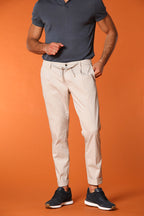 New York 1 Pinces City String men's pants in lightweight pima cotton twill regular fit