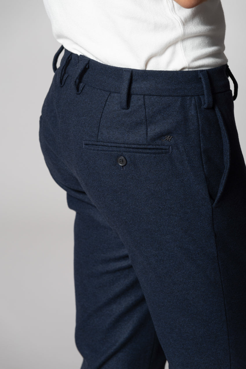 New York Sartoriale pantalón chino hombre sartoriale en jersey de franela regular fit