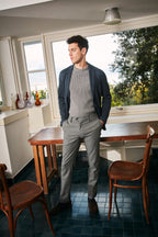 New York Sartoriale pantalón chino hombre sartoriale en jersey de franela regular fit
