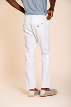 Milano Jogger pantalon chino homme en twill de lin et coton extra slim fit