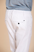 Milano Jogger pantalon chino homme en twill de lin et coton extra slim fit