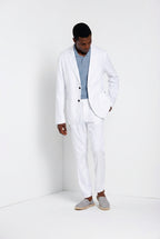 Milano Jogger men's chino pants in linen and cotton twill extra slim fit