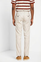 Milano Jogger men's chino pants in linen and cotton twill extra slim fit