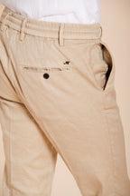 Milano Jogger Hose Chino Herren aus Twill aus Leinen und Baumwolle extra slim fit