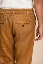 Milano Jogger pantalon chino homme en twill de lin et coton extra slim fit