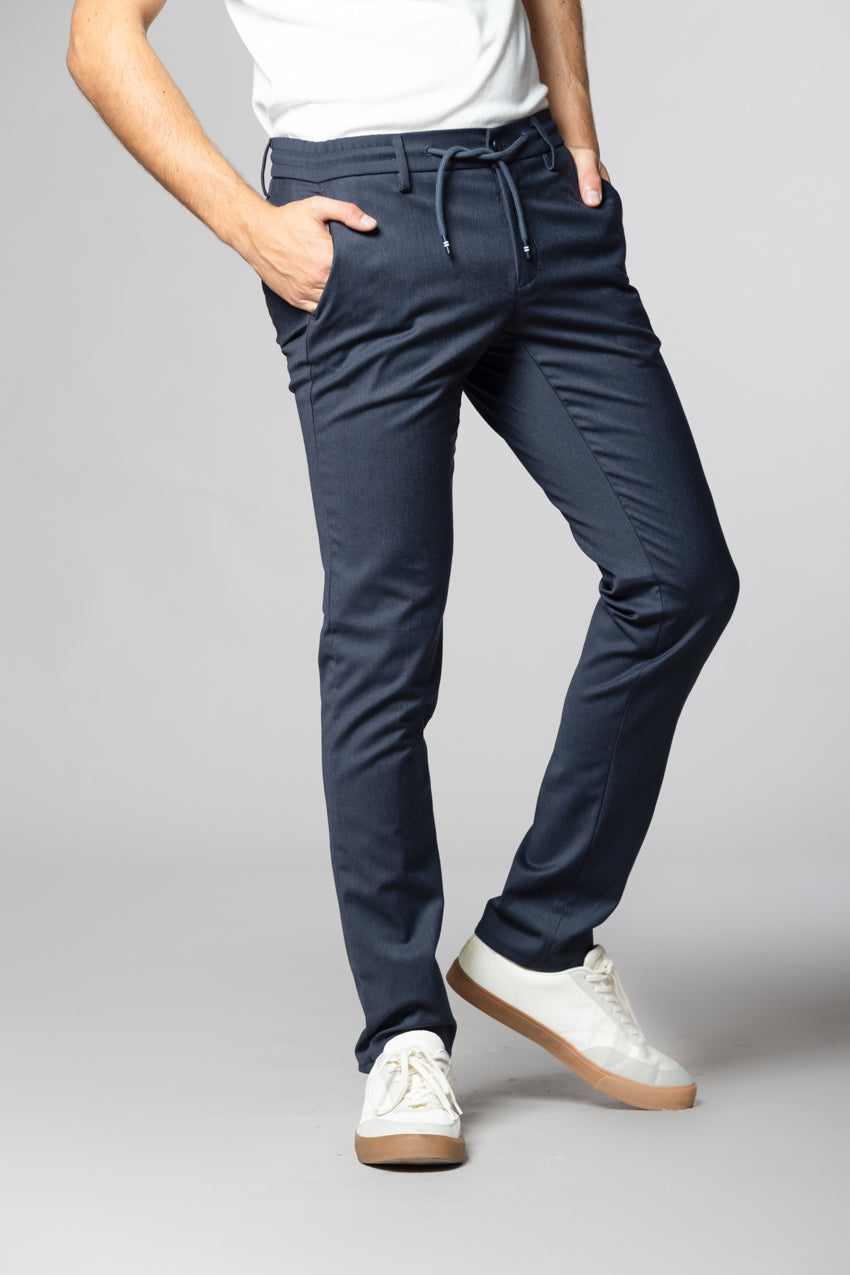 Milano Jogger pantalón chino hombre en lana extra slim fit