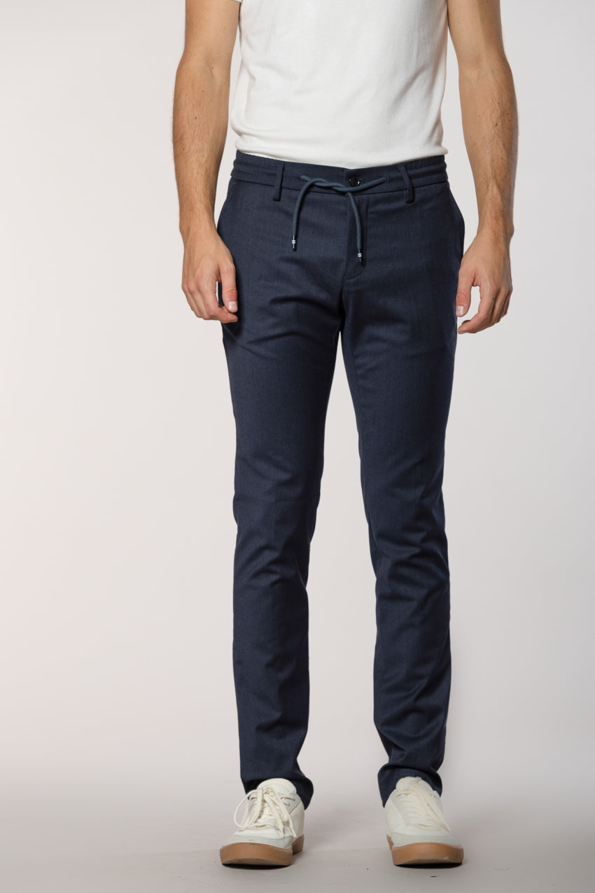 Milano Jogger pantalon chino homme en laine extra slim fit