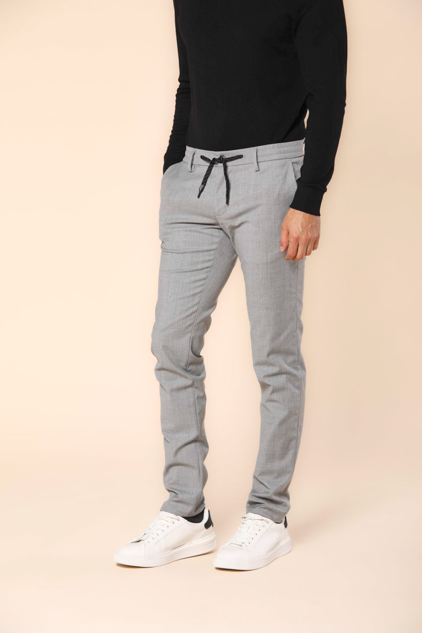 Milano Jogger pantalone chino uomo in lana extra slim fit