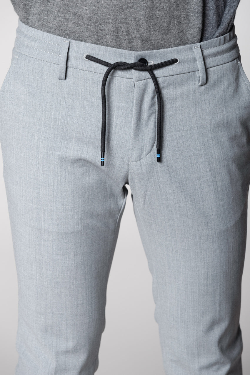 Milano Jogger pantalon chino homme en laine extra slim fit