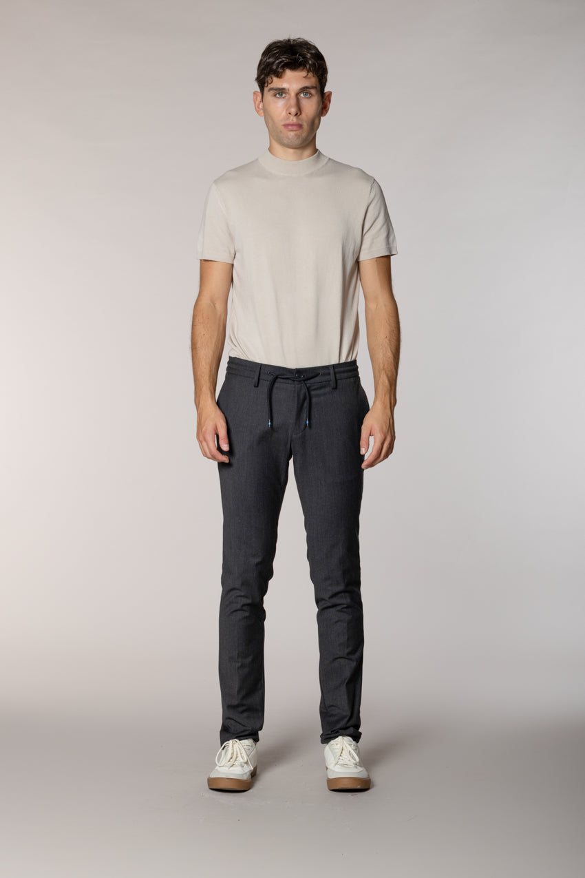 Milano Jogger pantalon chino homme en laine extra slim fit