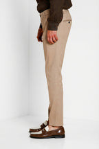 Milano Jogger Herren Chinohose aus Leinen und Baumwoll Twill extra slim fit