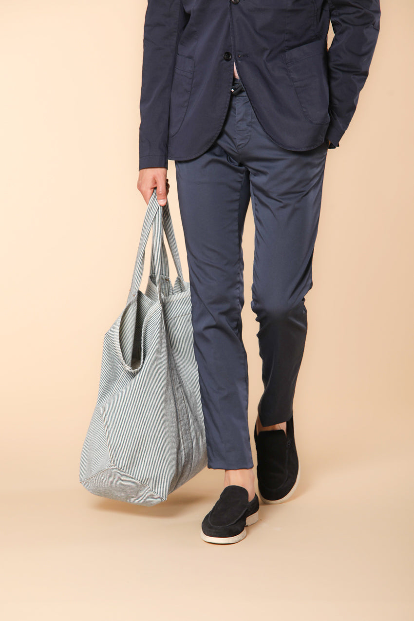 Milano Jogger Travel pantalone chino jogger uomo in raso tecnico travel stretch extra slim