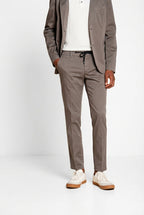 Milano Jogger Travel men's chino pants in technical travel stretch satin extra slim fit