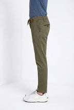 Milano Jogger Travel pantalone chino uomo in raso tecnico travel stretch extra slim fit