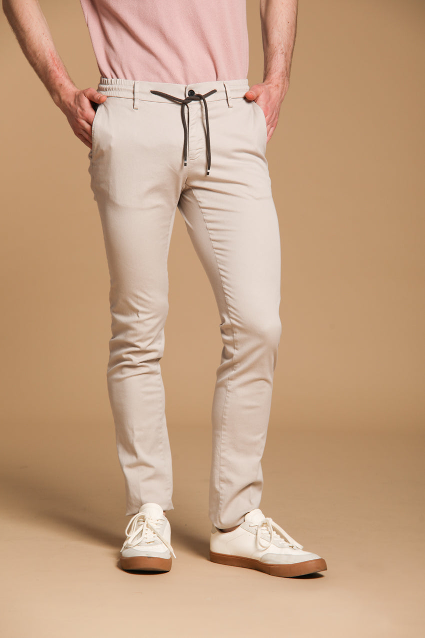 Milano Jogger pantalon chino jogger homme en coton et tencel Extra Slim Fit