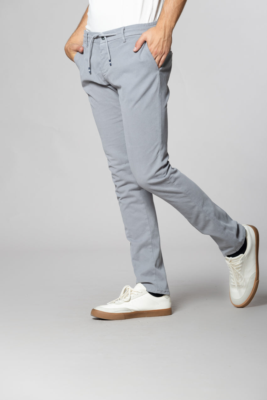 Milano Jogger pantalon chino homme en gabardine stretch extra slim fit