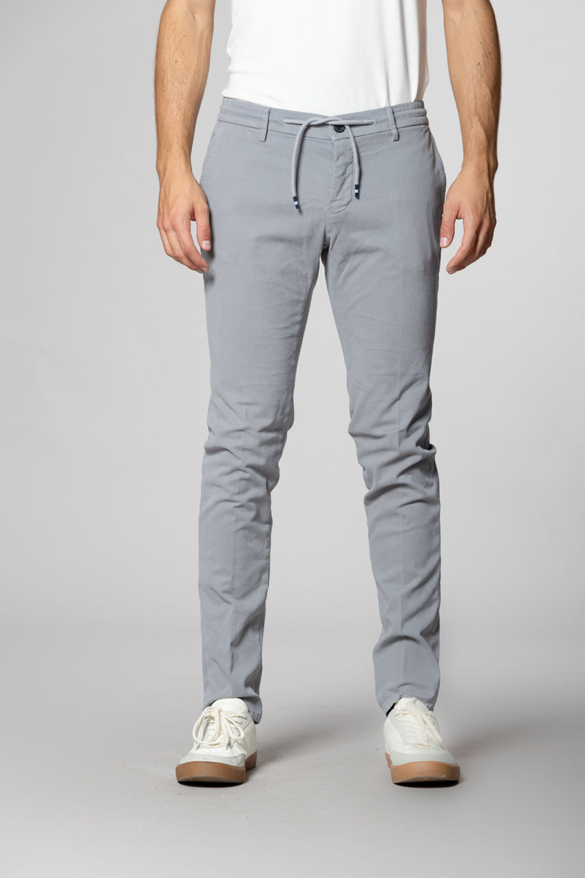 Milano Jogger pantalon chino homme en gabardine stretch extra slim fit