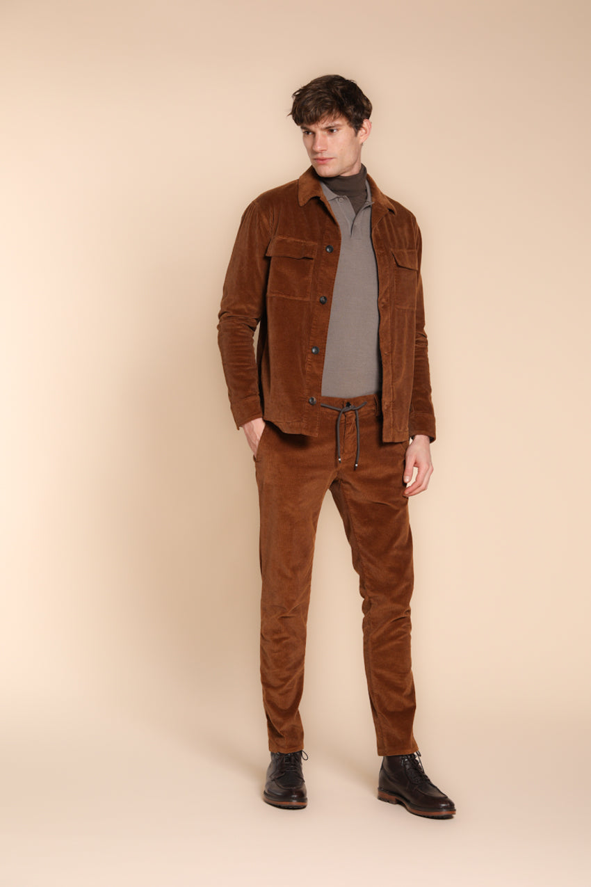 Foto 3 Milano Jogger pantalone chino uomo in velluto 500 righe extra slim fit