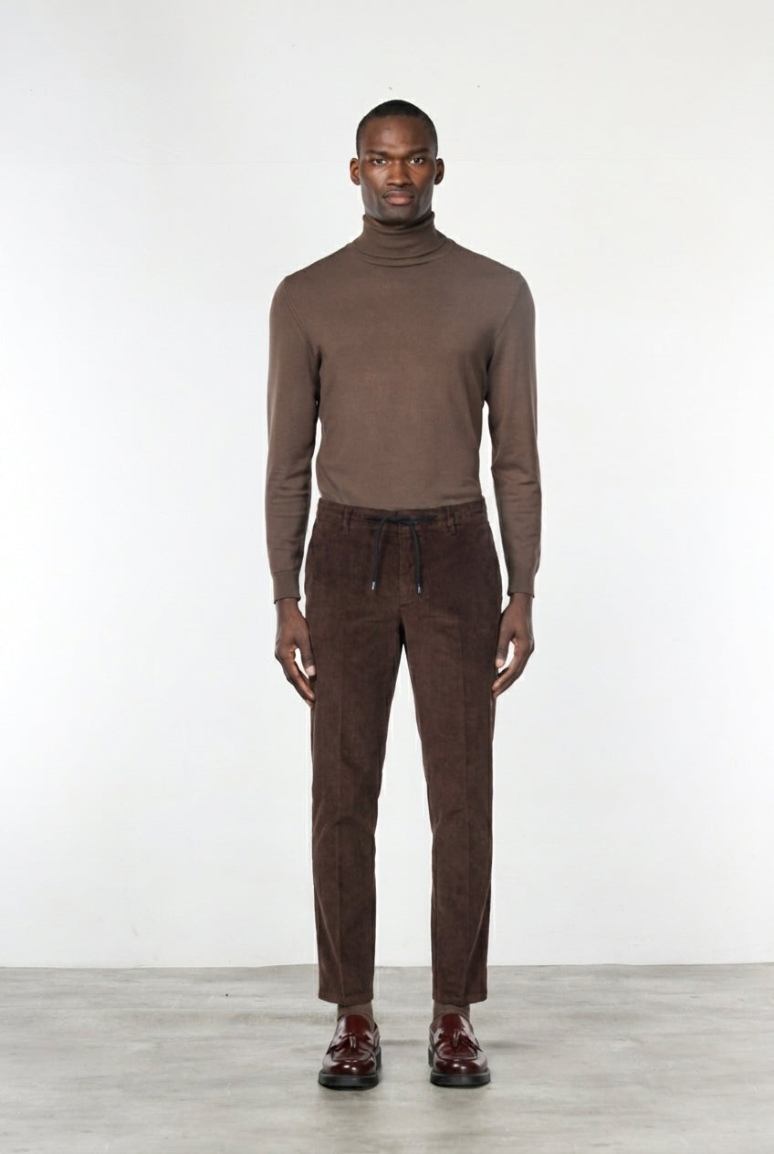 Milano Jogger pantalone chino uomo in velluto 500 righe extra slim fit