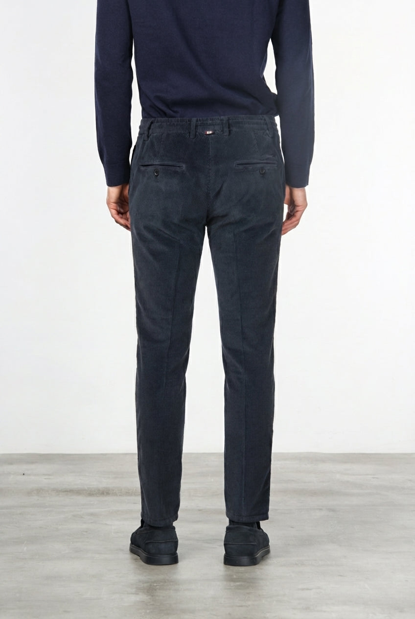 Milano Jogger pantalone chino uomo in velluto 500 righe extra slim fit
