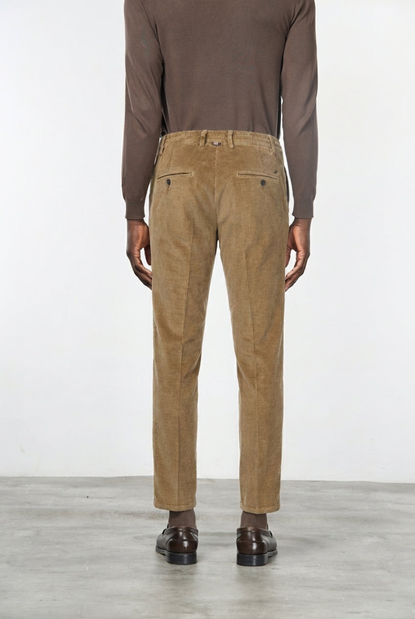 Milano Jogger Chinohose für Herren aus 500-Rippen-Samt mit extra slim fit
