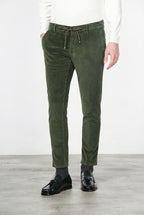 Milano Jogger pantalone chino uomo in velluto 500 righe extra slim fit