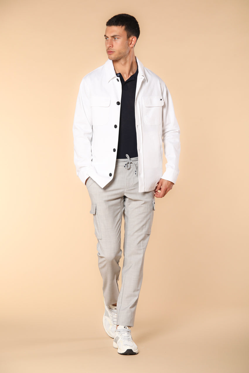 Chile Jogger pantalone cargo uomo in lana travel extra slim fit