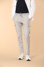 Chile Jogger pantalone cargo uomo in lana travel extra slim fit