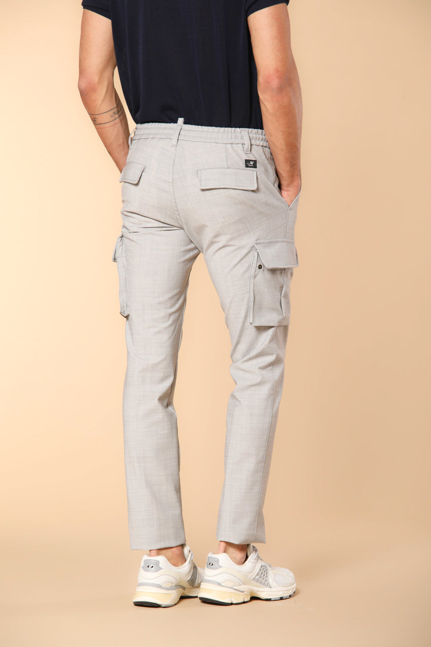 Chile Jogger pantalone cargo uomo in lana travel extra slim fit