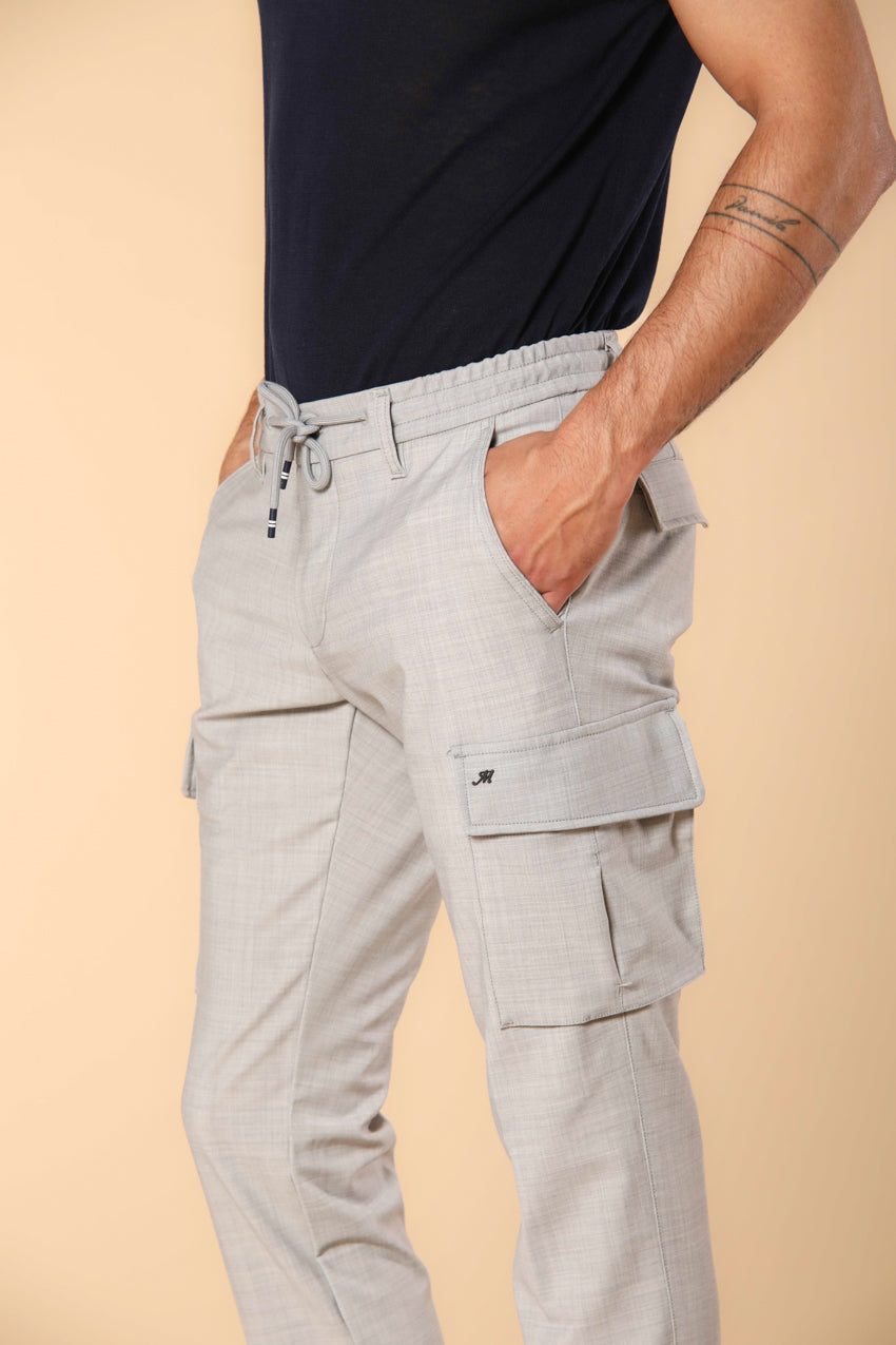 Chile Jogger pantalone cargo uomo in lana travel extra slim fit