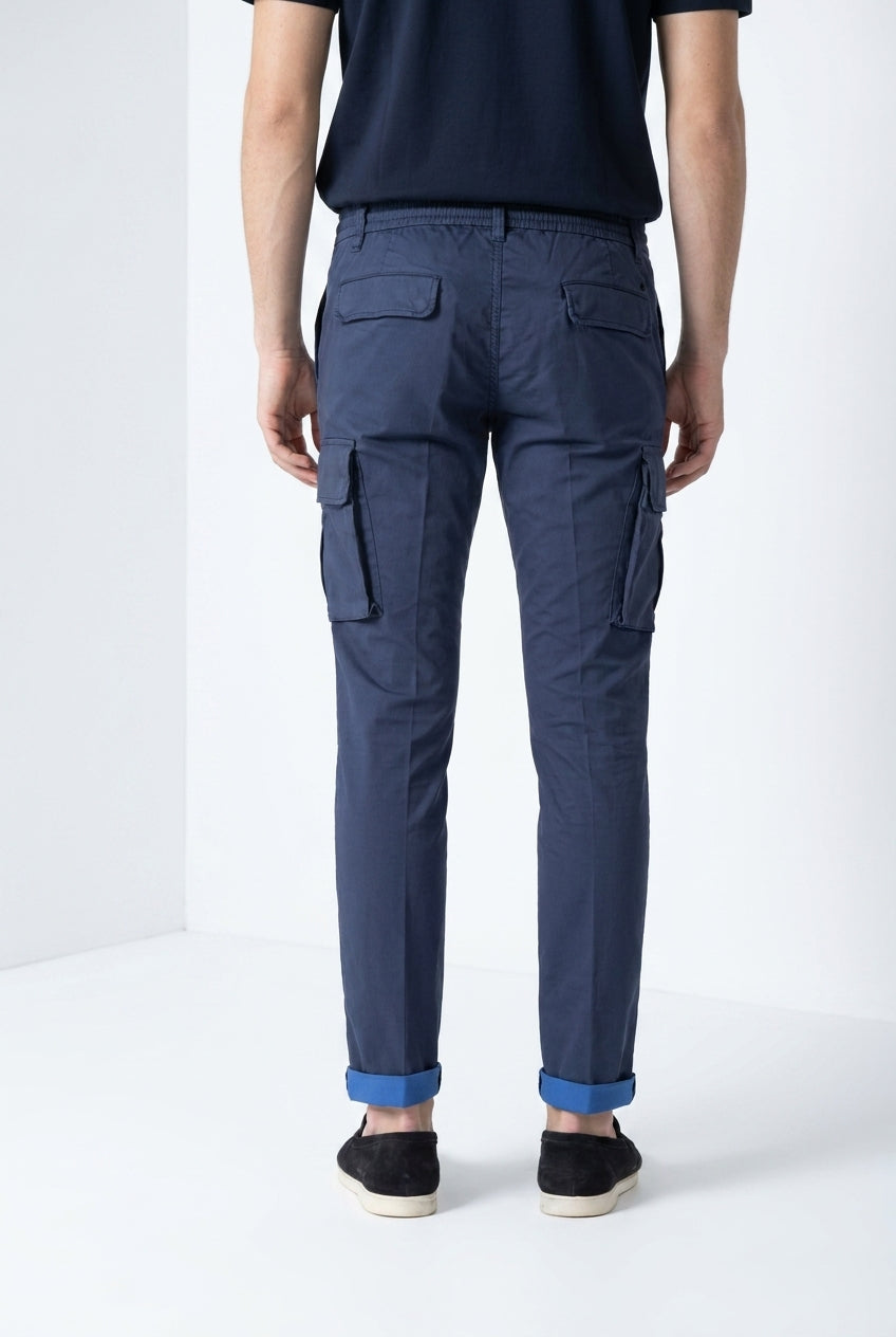 Chile Jogger pantalón cargo hombre de satén técnico travel stretch extra slim fit