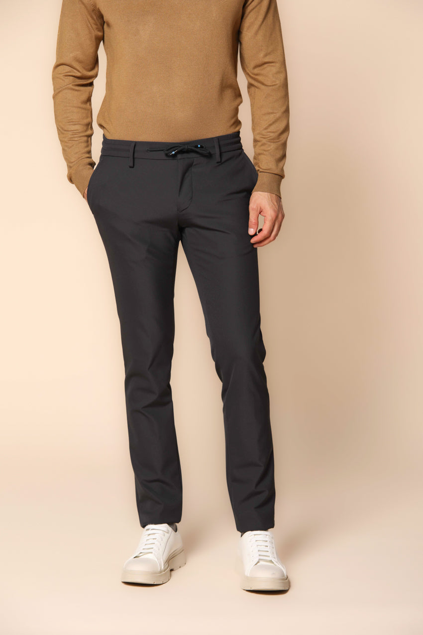 Milano Jogger pantalon chino homme en jersey technique coupe extra slim