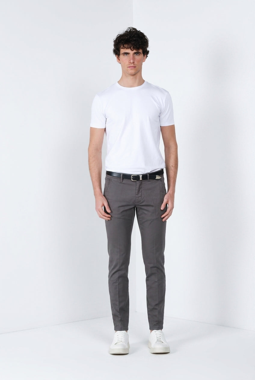 Torino Travel pantalon chino homme en satin technique travel stretch slim fit
