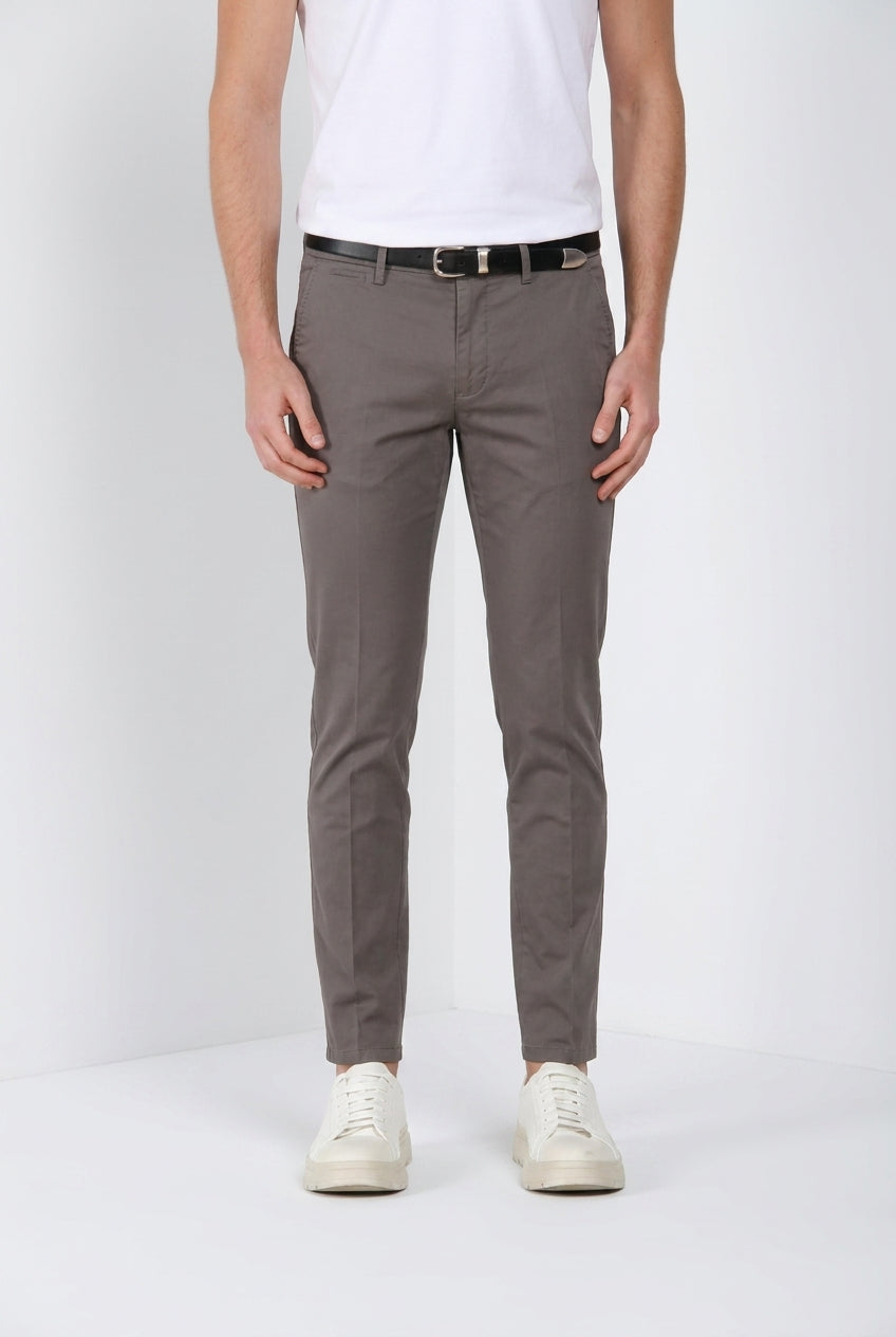 Torino Travel pantalon chino homme en satin technique travel stretch slim fit
